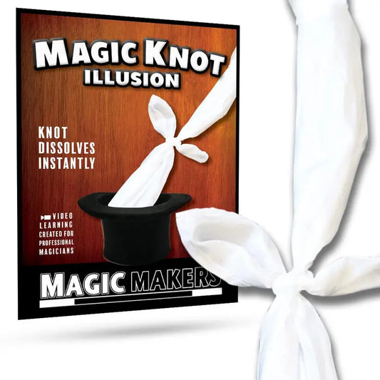Magic Knot Trick- Slydini Silks Trick-Magic Makers Inc. Magic Makers Inc.