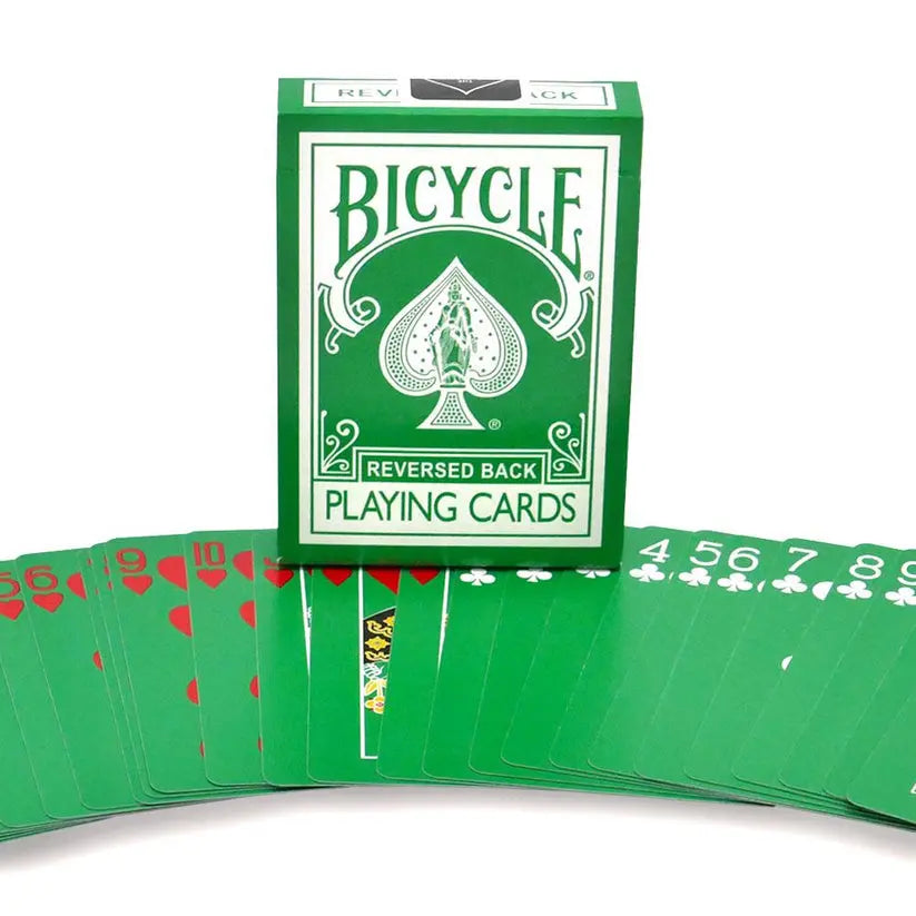 Green & White Reversed Back Bicycle Deck Playing Cards-Magic Makers Inc Magic Makers Inc.