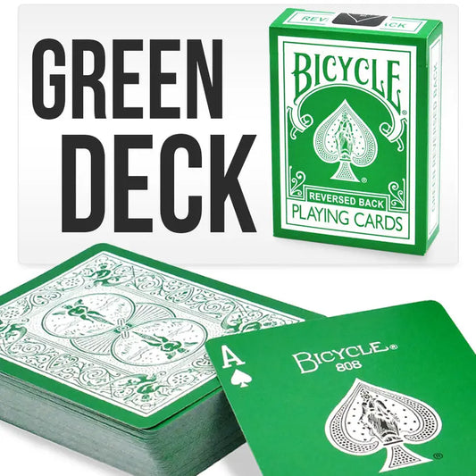 Green & White Reversed Back Bicycle Deck Playing Cards-Magic Makers Inc Magic Makers Inc.