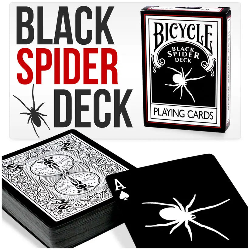 Black, White & Red Spider Deck Bicycle Playing Cards-Magic Makers Inc Magic Makers Inc.