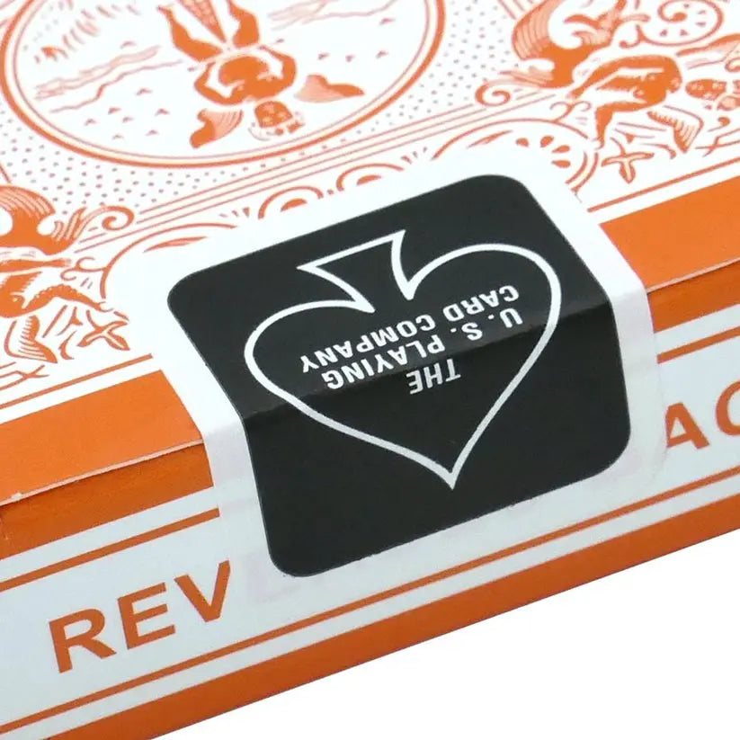 Orange & White Reversed Back Bicycle Deck Playing Cards-Magic Makers Inc Magic Makers Inc.