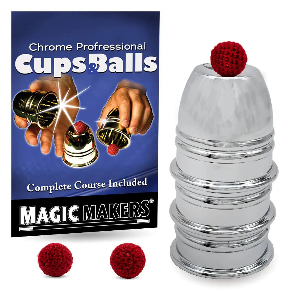 Chrome Cups and Balls Magic Trick - Professional Edition-Magic Makers-Inc Magic Makers Inc.