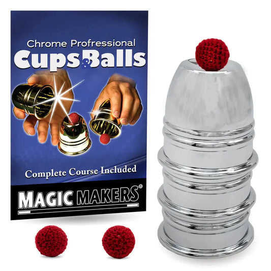 Chrome Cups and Balls Magic Trick - Professional Edition-Magic Makers-Inc Magic Makers Inc.