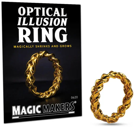 Gold Optical Illusion Ring Magic Trick-Magic Makers Inc