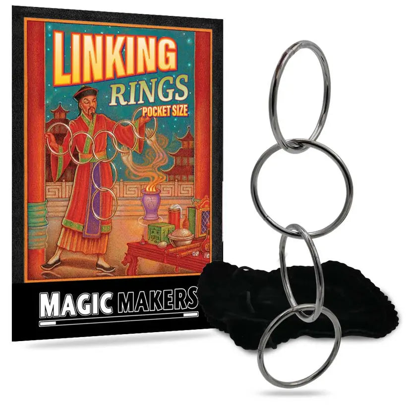 Magic Linking Rings Trick - Pocket Size-Magic Makers Inc