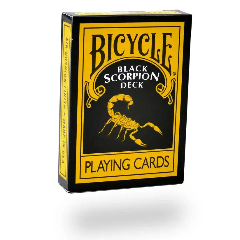 Magic Makers Inc Bicycle Black Scorpion Deck box with scorpion logo and text Black Scorpion Reversed Back Playing Cards